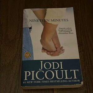 'Nineteen Minutes' Book - Blue Cover